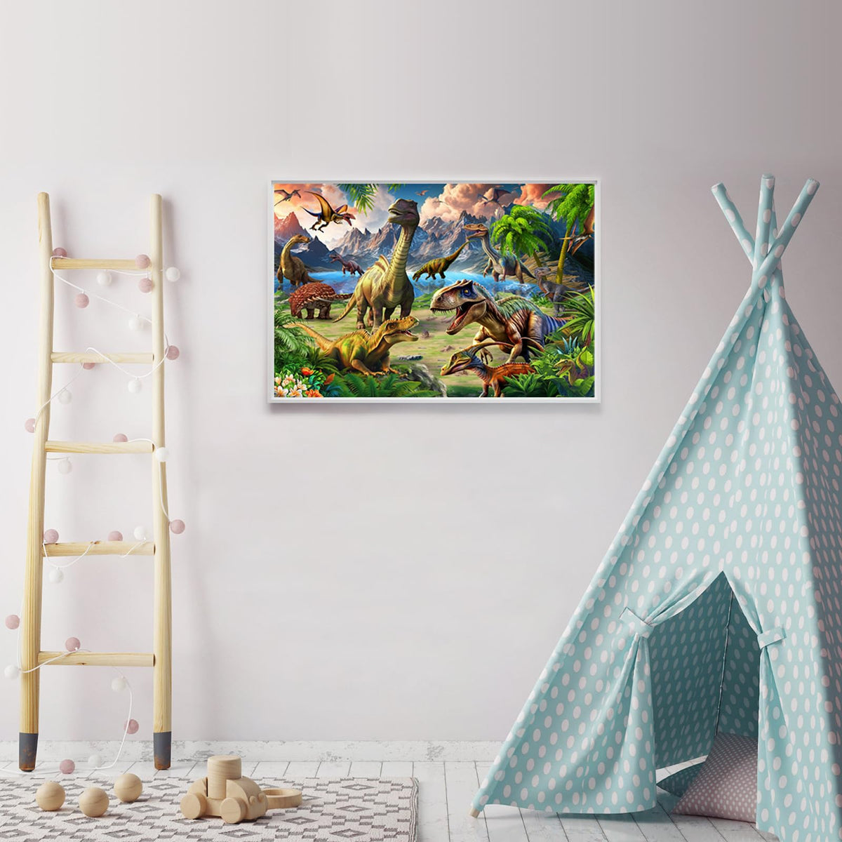 HUADADA Dinosaur World 100-Piece Puzzle for Kids 5-8 – Educational Toy Gift (15x10 inches)