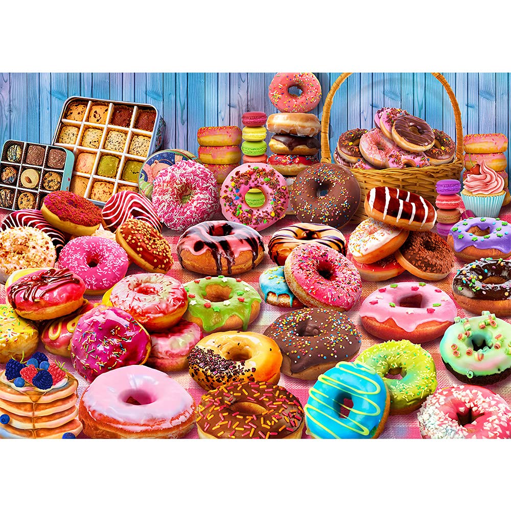 HUADADA 1000-Piece Donuts Puzzle – Interlock, No Dust, 1:1 Poster