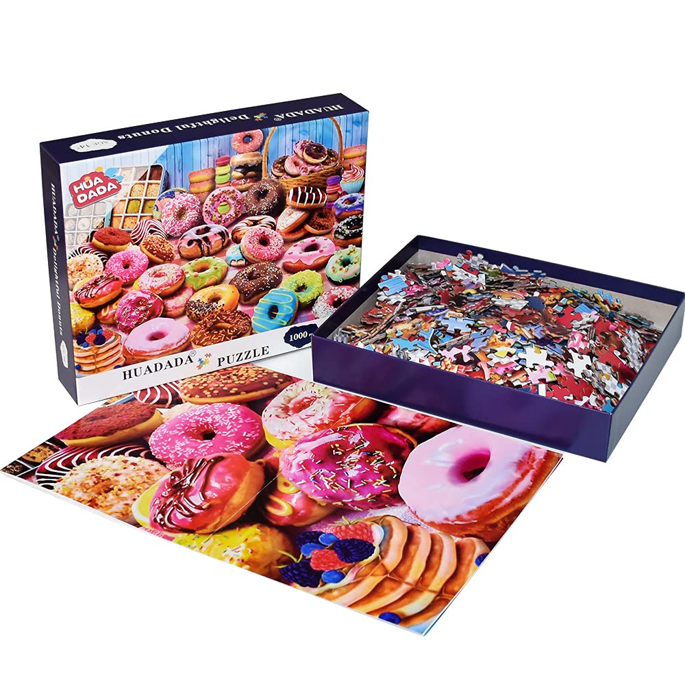 HUADADA 1000-Piece Donuts Puzzle – Interlock, No Dust, 1:1 Poster