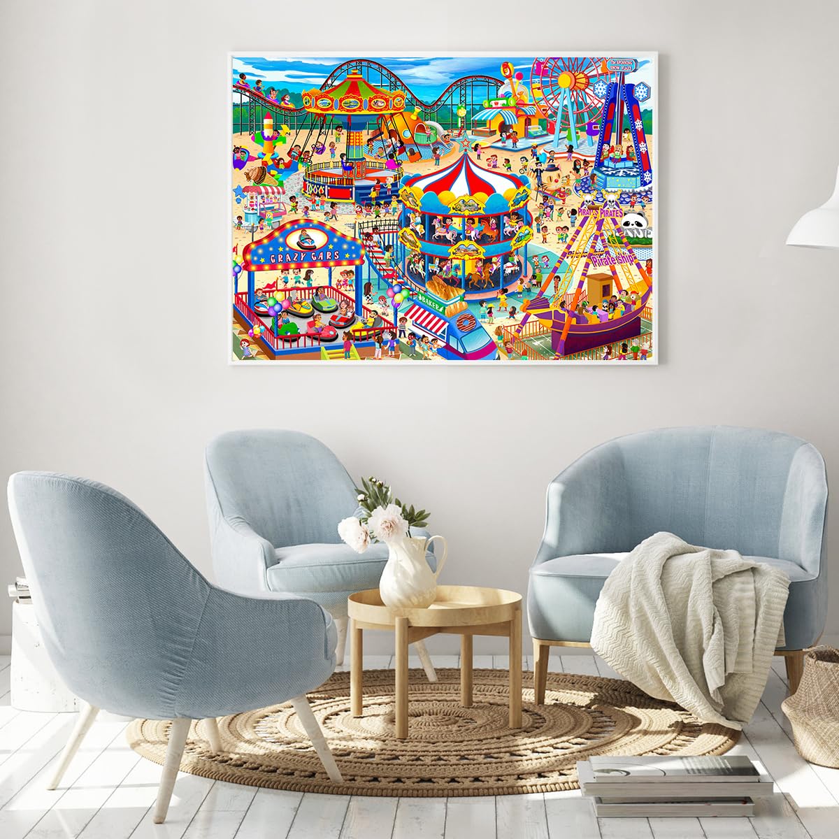 HUADADA 1000-Piece Jigsaw Puzzle – Amusement Park Edition for Adults