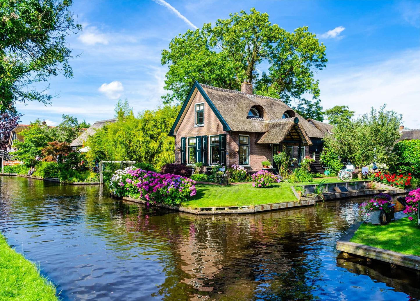 HUADADA 1000-Piece Giethoorn Village Jigsaw Puzzle | Interlock, No Dust, 27.5x19.6 in, 1:1 Poster