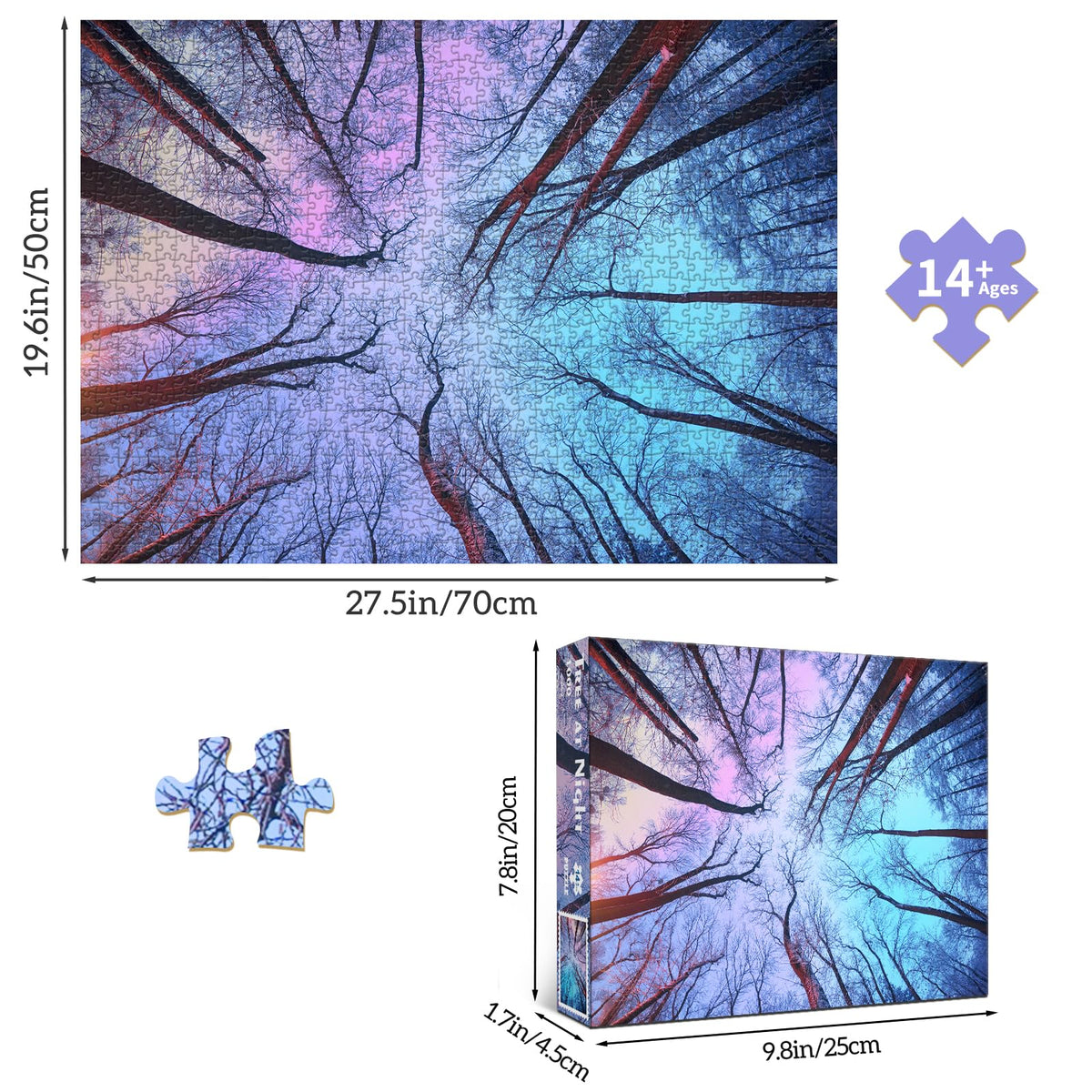 HUADADA 1000-Piece Winter Forest Puzzle for Adults | Challenging Jigsaw Gift