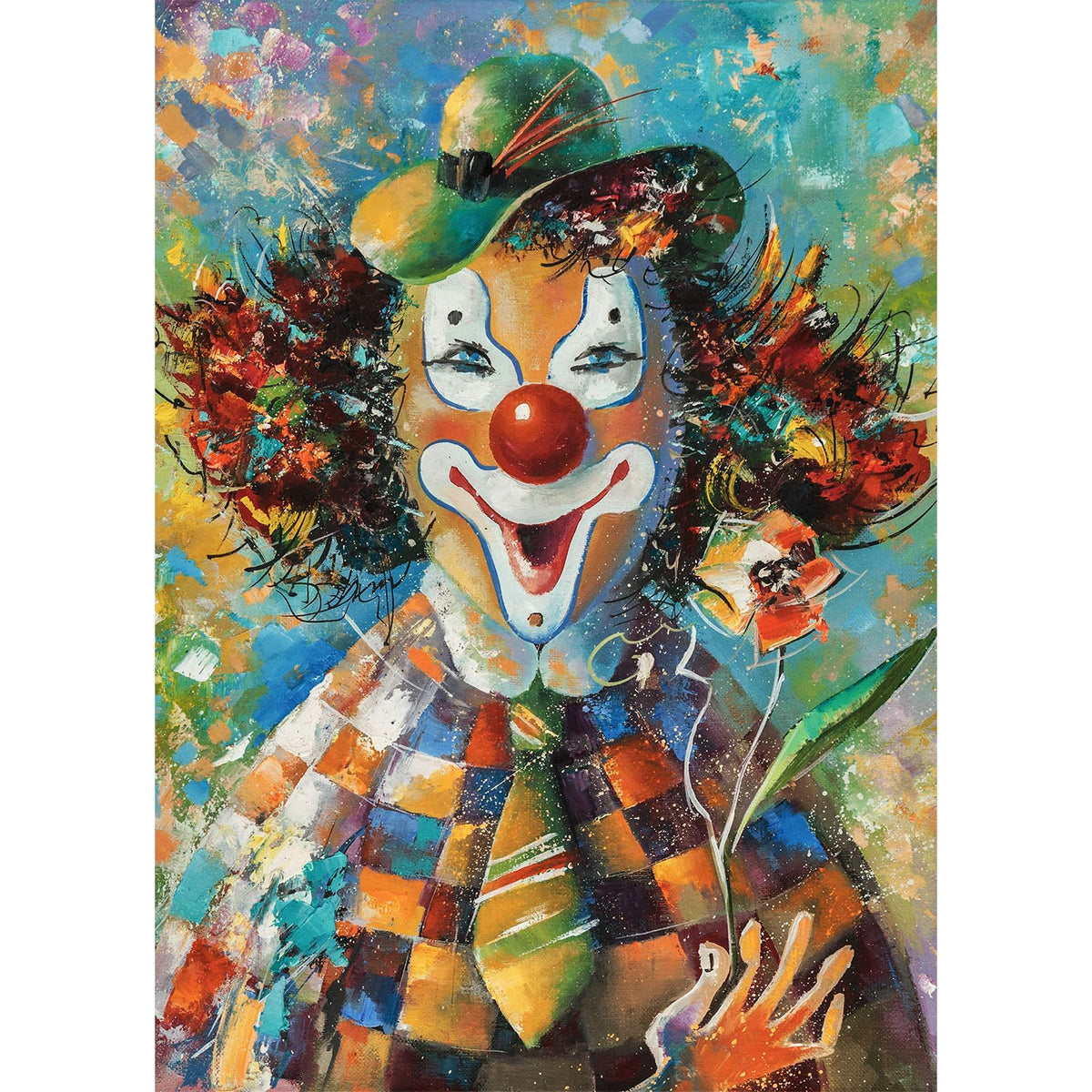 HUADADA 1000-Piece Jigsaw Puzzle for Adults — Clown Letter Back Interlock, No Dust, 27.5 x 19.6 in Poster