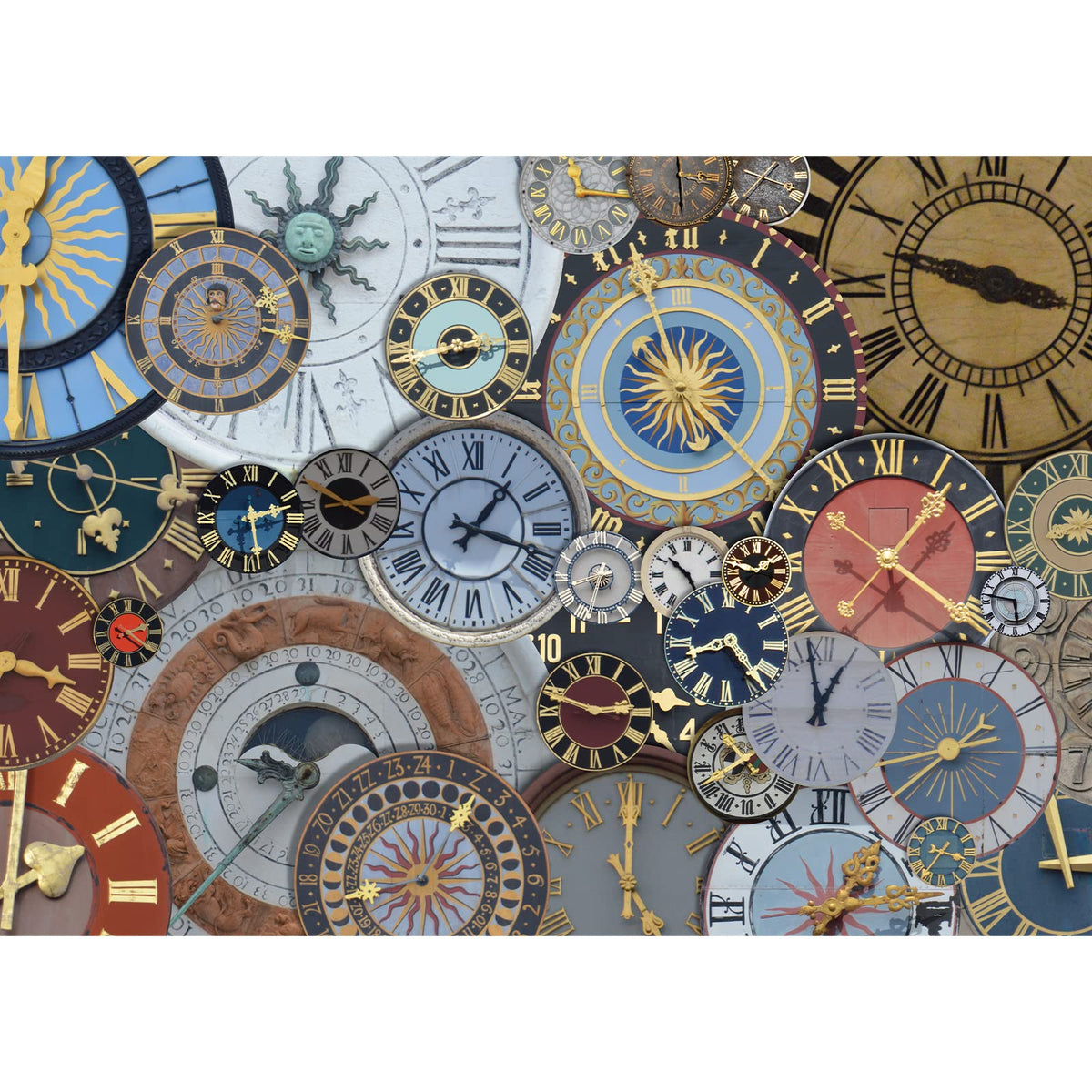 HUADADA 1000-Piece Jigsaw Puzzle with Clocks Interlock, Back Letters, No Dust - 27.5x19.6 in Poster