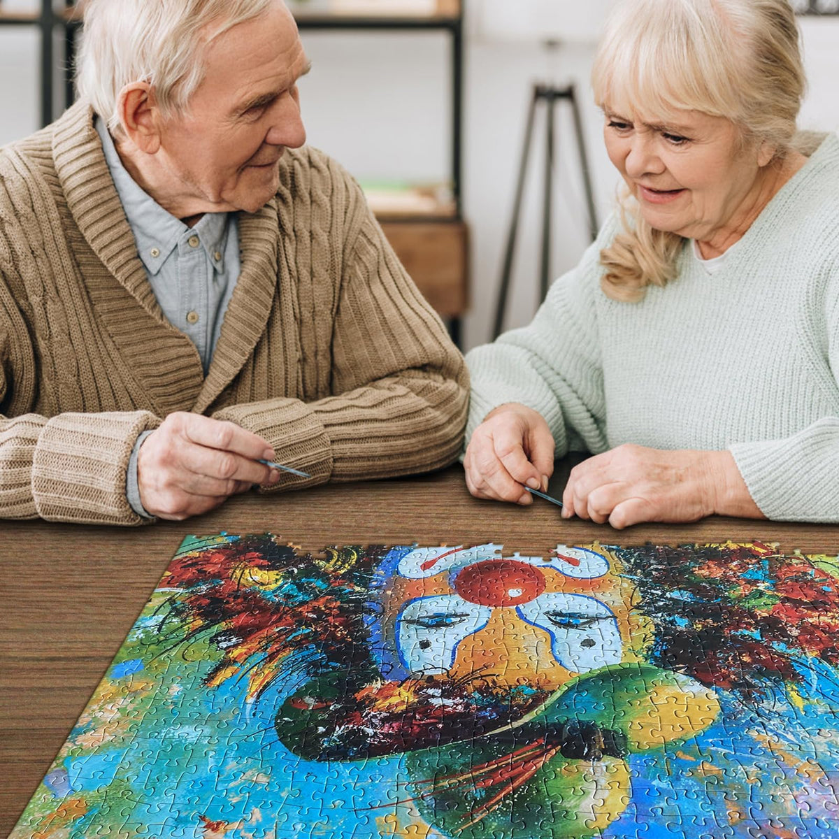 HUADADA 1000-Piece Jigsaw Puzzle for Adults — Clown Letter Back Interlock, No Dust, 27.5 x 19.6 in Poster