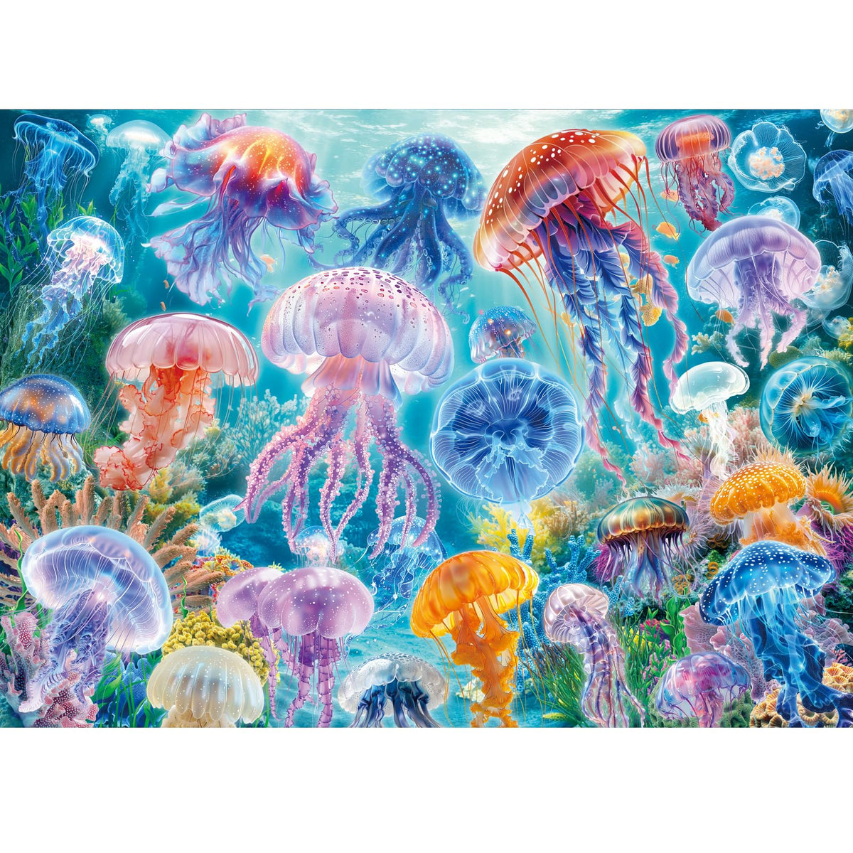 HUADADA 1000-Piece Jellyfish Puzzle for Adults – Dreamy Deep-Sea Scene