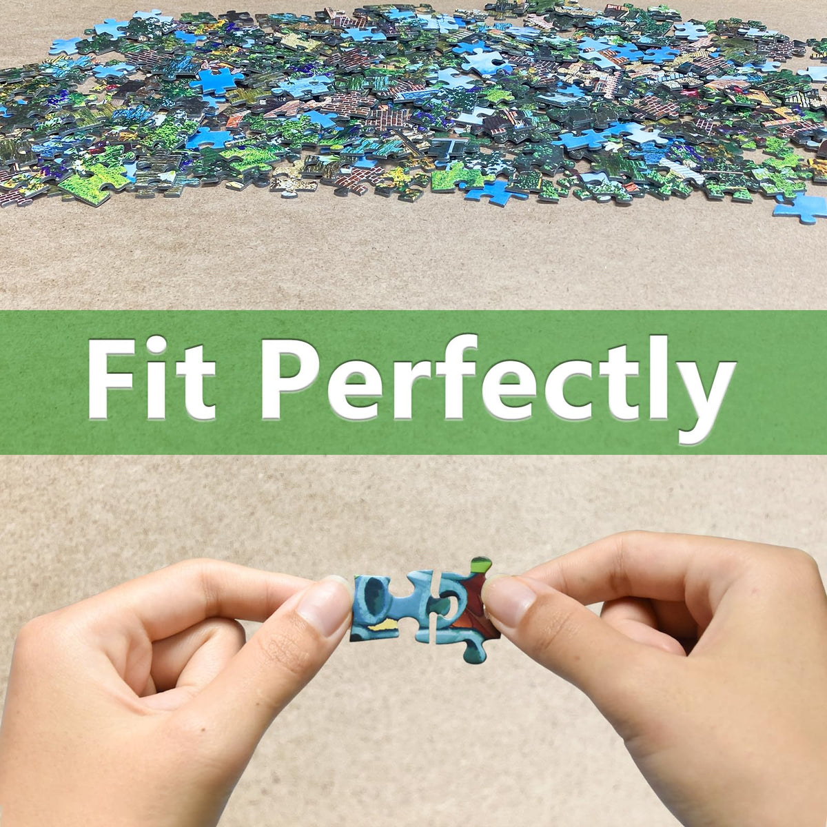HUADADA 1024-Piece Jigsaw Puzzle - Feed Bird Interlock, No Dust, 19.6 x 19.6 in, 1:1 Poster Included