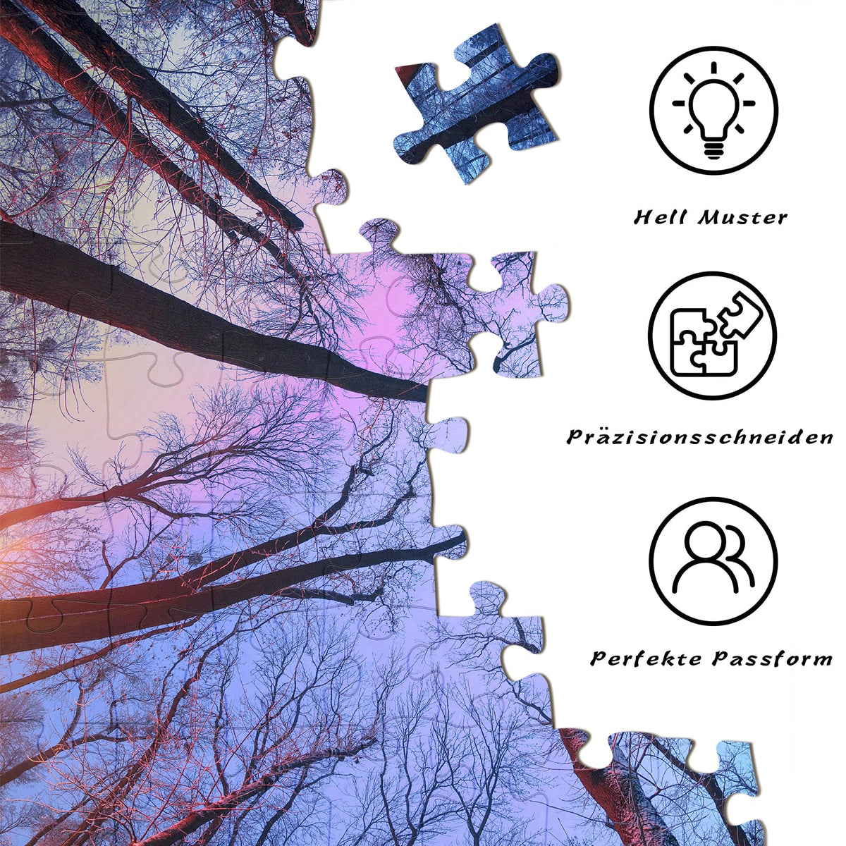 HUADADA 1000-Piece Winter Forest Puzzle for Adults | Challenging Jigsaw Gift