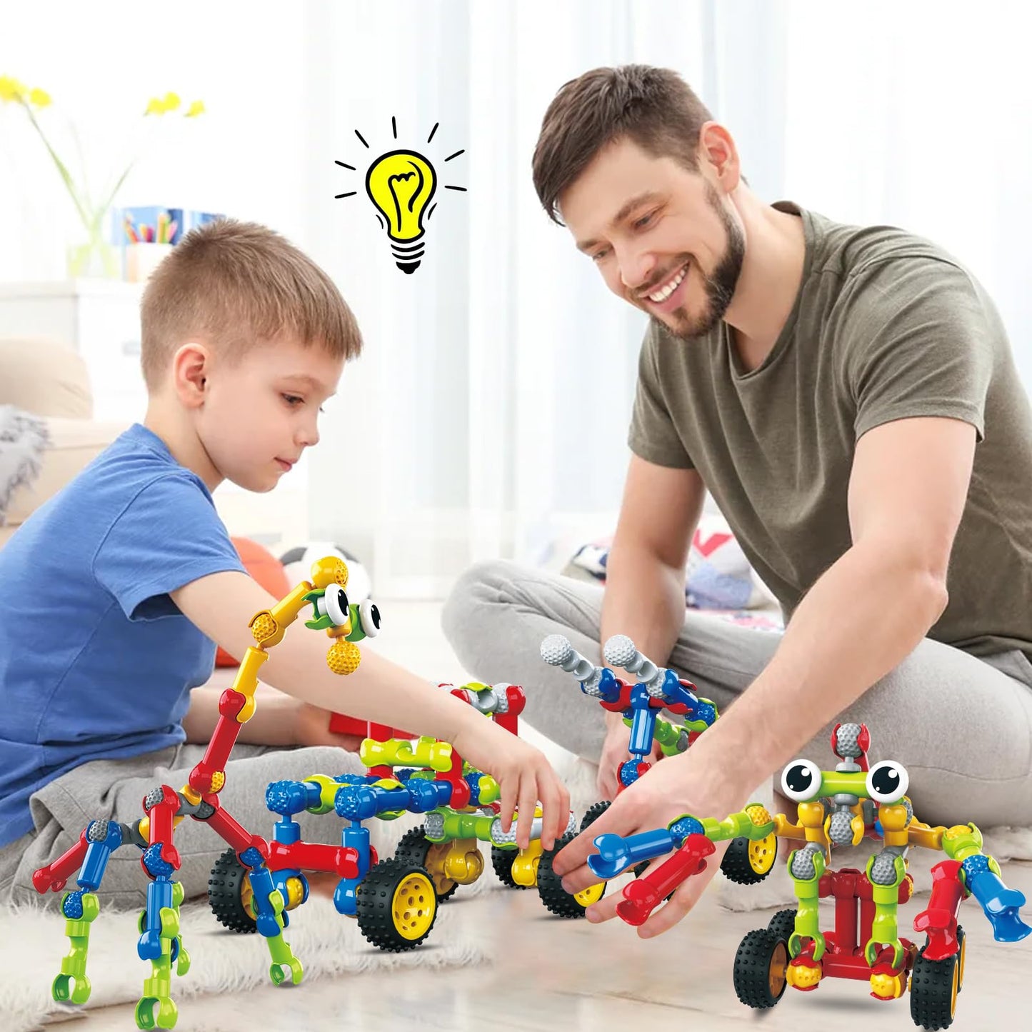 Huaker 109-Piece STEM Building Toys for Kids 3-12 | Creative Blocks