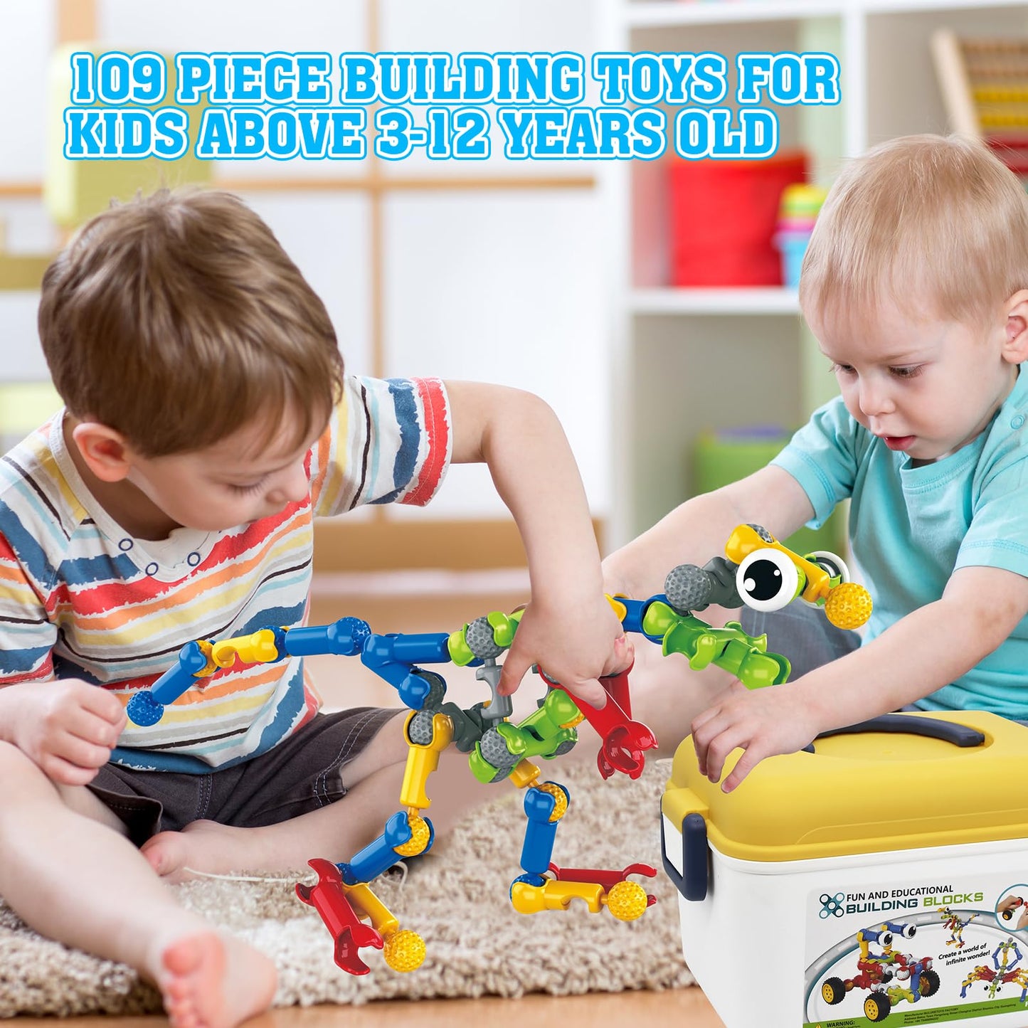 Huaker 109-Piece STEM Building Toys for Kids 3-12 | Creative Blocks