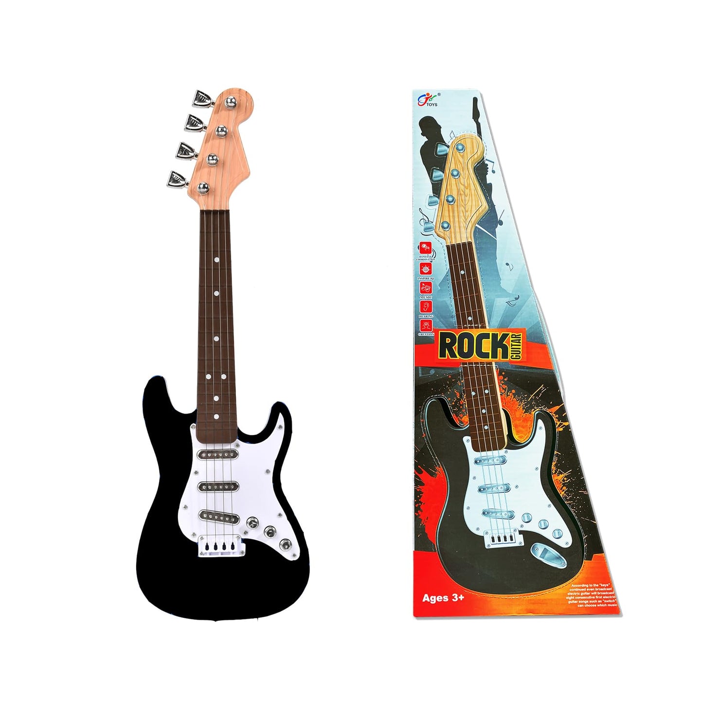 Huang Cheng Toys 16-Inch Mini Guitar Toy for Kids and Beginners | Lightweight Instrument with Strap