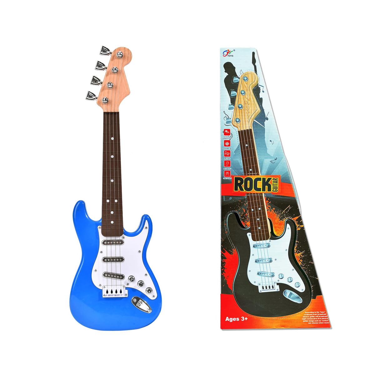 Huang Cheng Toys 16inch Mini Guitar Toy for Kids & Beginners with Strap