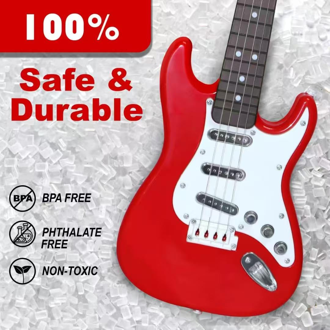 16-Inch Mini Guitar Toy for Kids & Beginners by Huang Cheng Toys | Electric Guitar with Strap