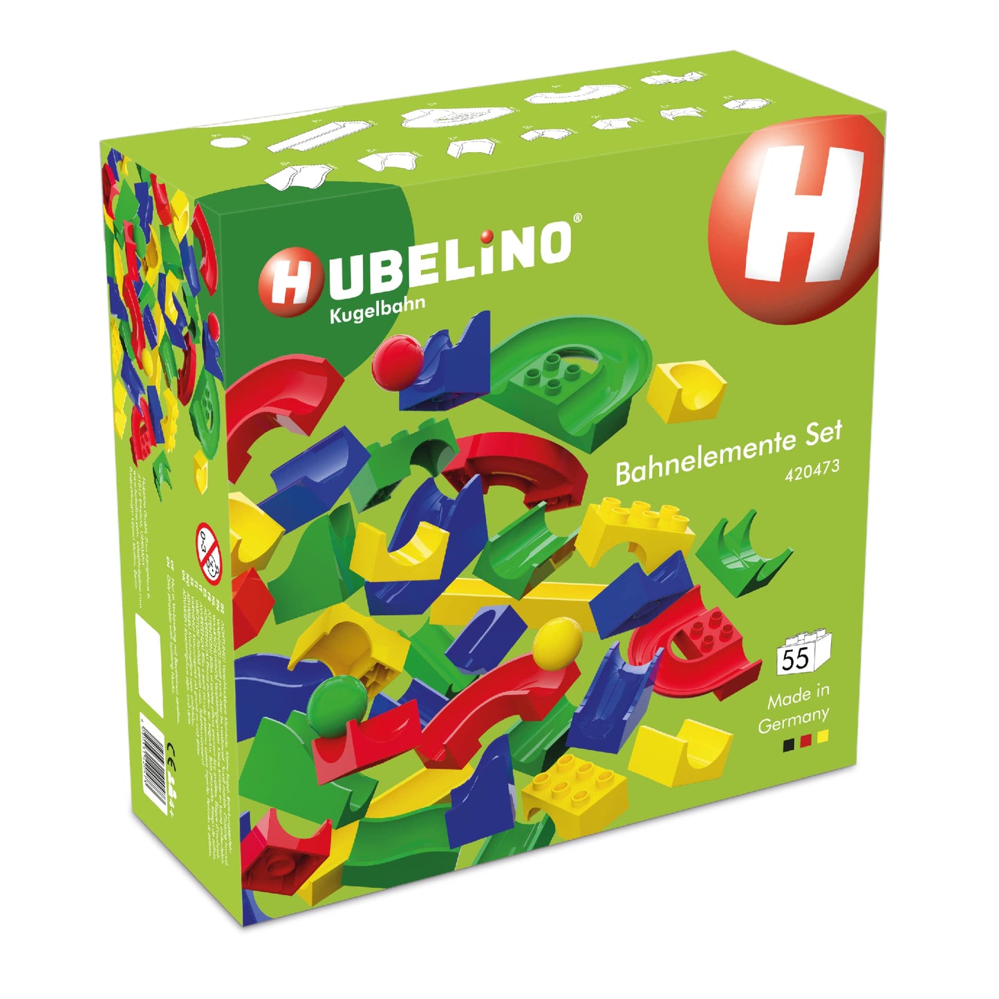 Hubelino 55 Piece Run Elements Set – The Original Marble Run Expansion, Made in Germany