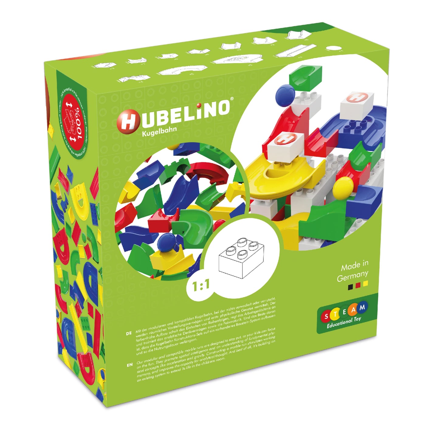 Hubelino 55 Piece Run Elements Set – The Original Marble Run Expansion, Made in Germany