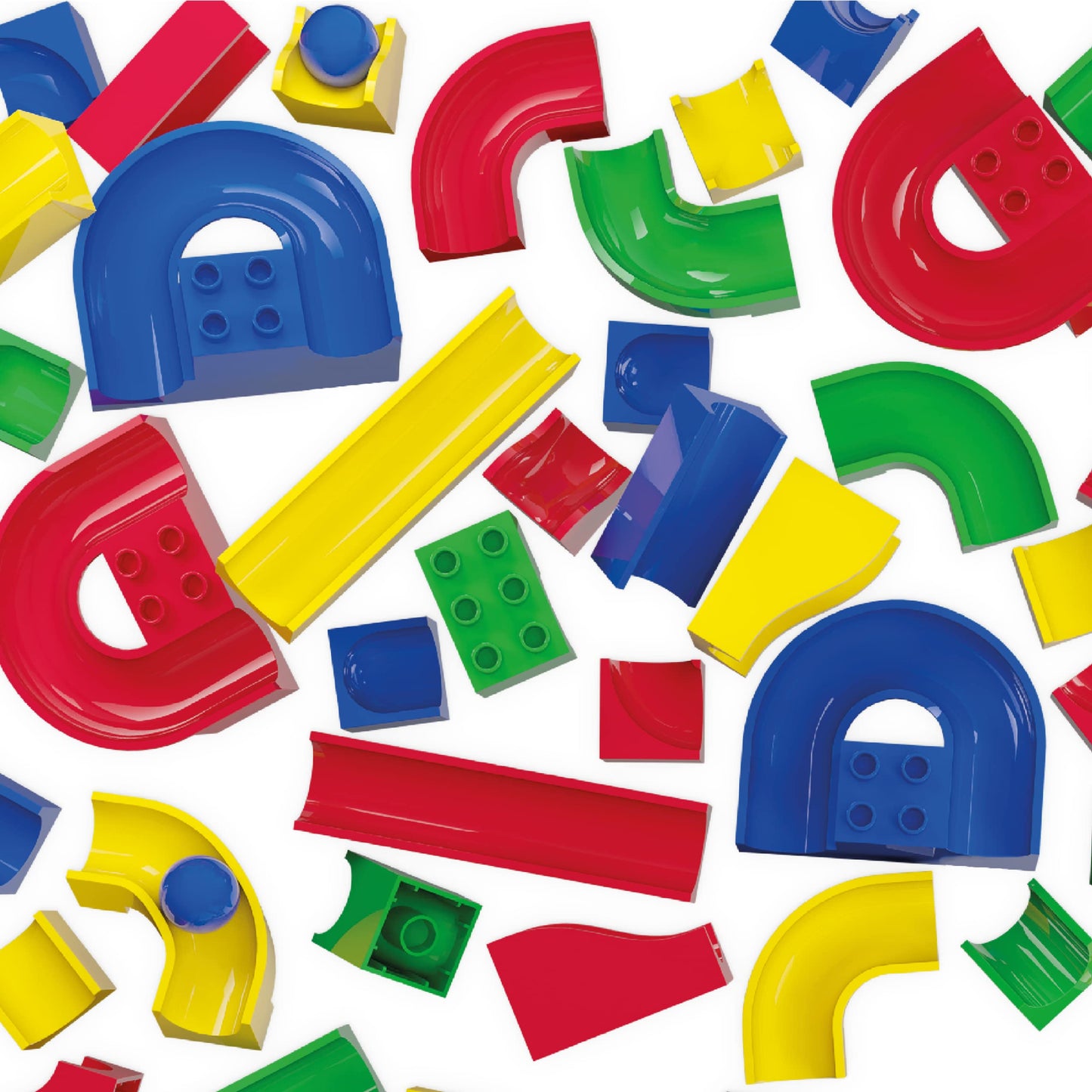 Hubelino 55 Piece Run Elements Set – The Original Marble Run Expansion, Made in Germany