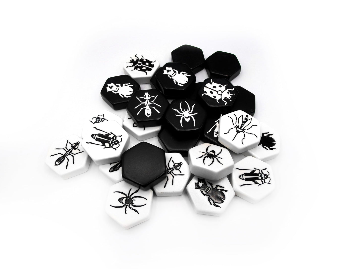 Huch & Friends Hive Carbon Special Edition — No-Board Strategy Game with Mosquito & Ladybug