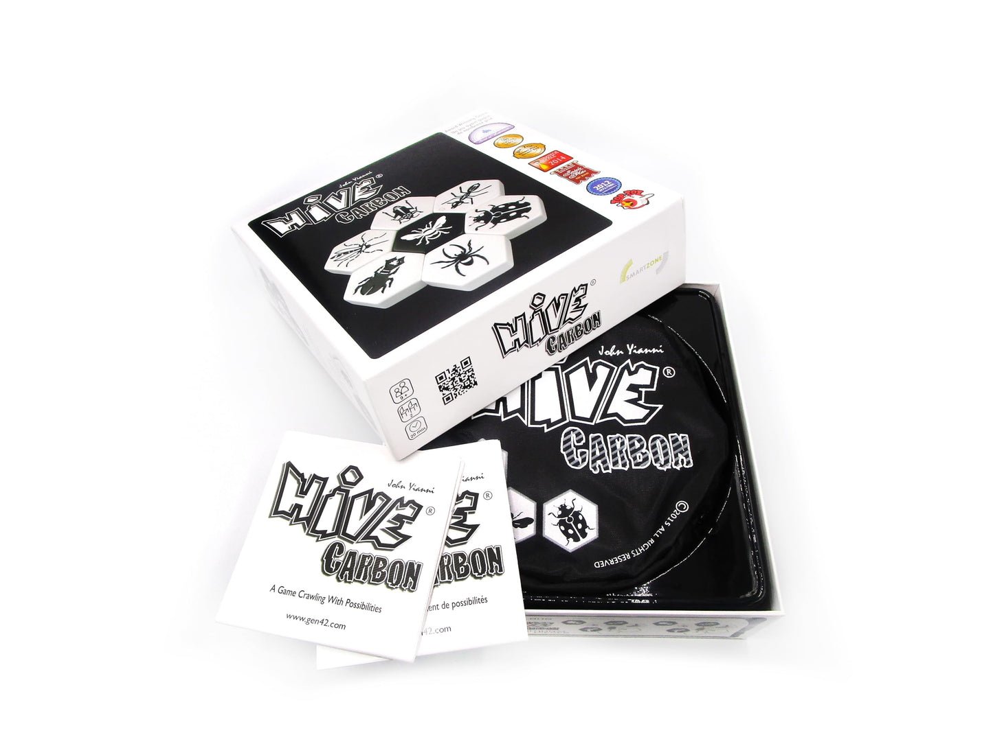 Huch & Friends Hive Carbon Special Edition — No-Board Strategy Game with Mosquito & Ladybug