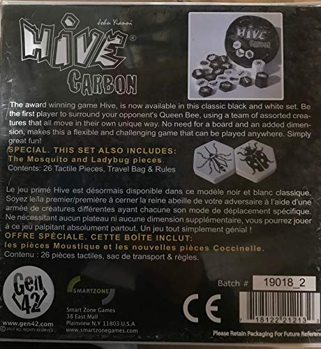 Huch & Friends Hive Carbon Special Edition — No-Board Strategy Game with Mosquito & Ladybug