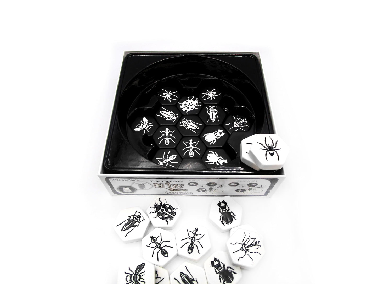 Huch & Friends Hive Carbon Special Edition — No-Board Strategy Game with Mosquito & Ladybug