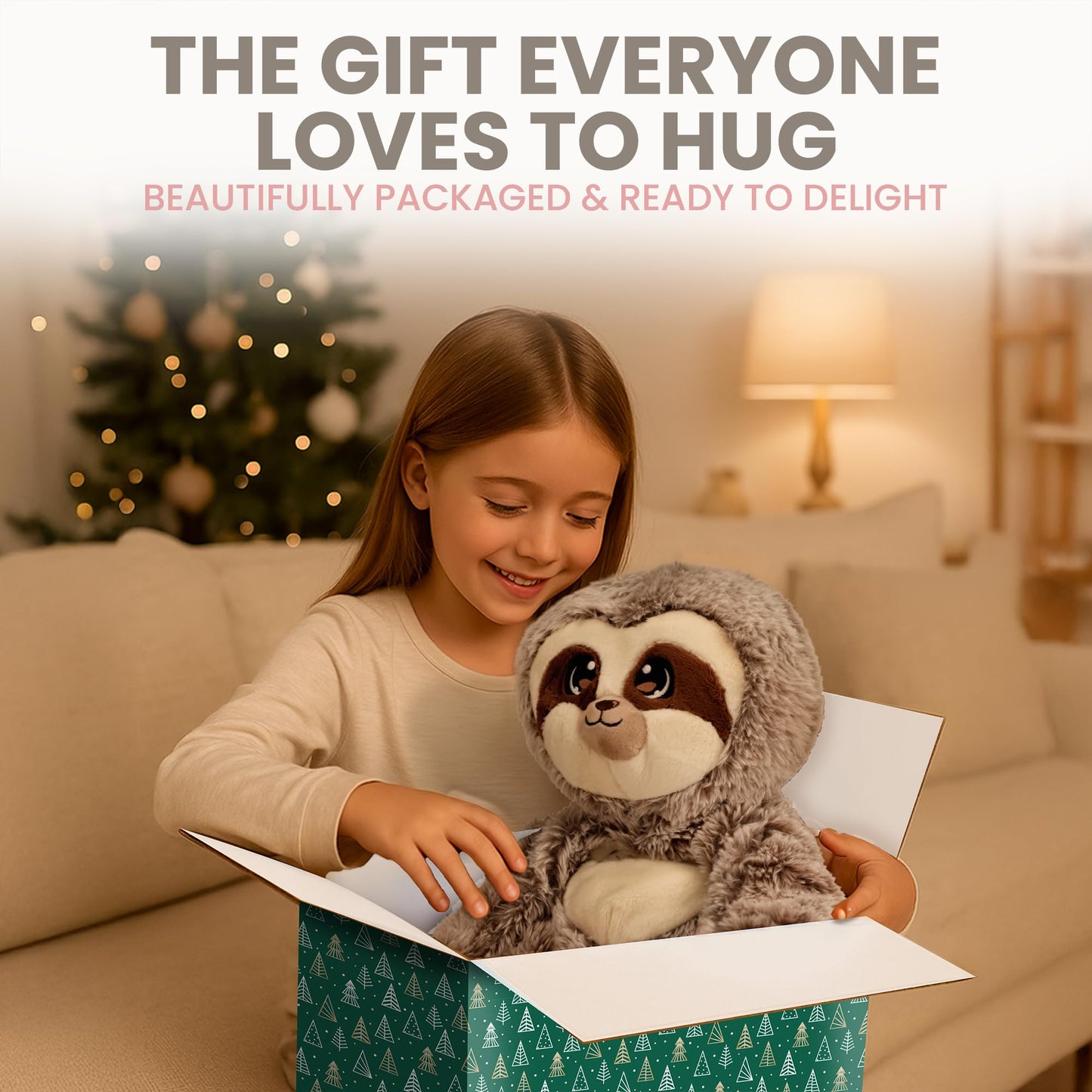 Huggle Healers Marshmallow Sloth — 36-Inch Weighted Plush Hug for All Ages