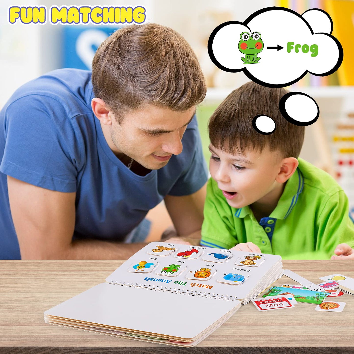 Huijing Montessori Busy Book – Preschool Learning Activities, Tracing & Coloring Binder