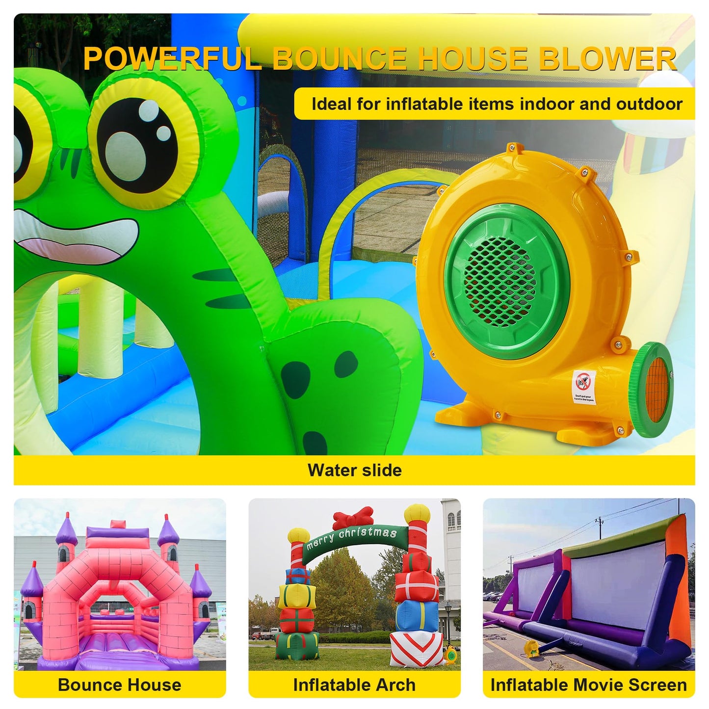 Huilynsen 750W Bounce House Blower – Portable Indoor/Outdoor Inflatable Air Pump