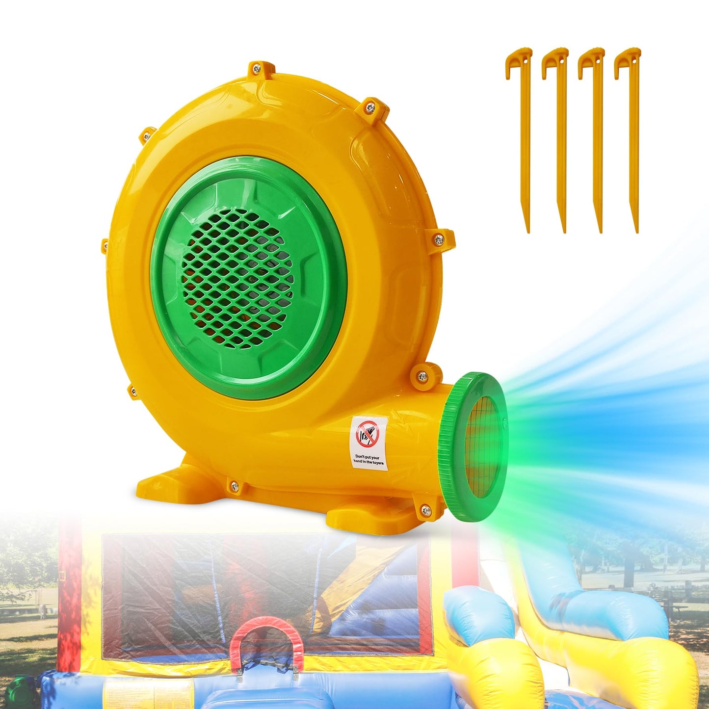 Huilynsen 550W Bounce House Blower — Portable & Powerful Inflatable Air Pump