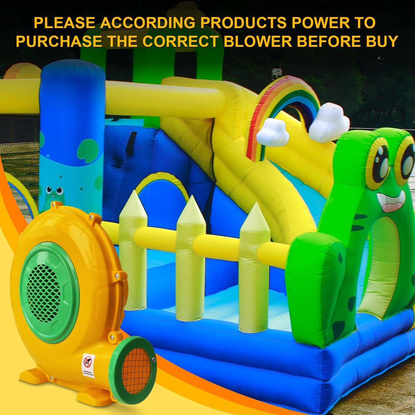 Huilynsen 750W Bounce House Blower – Portable Indoor/Outdoor Inflatable Air Pump