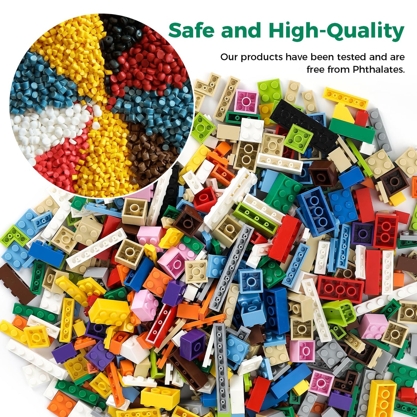 HUIZDQ 1500-Piece Building Bricks Set — Classic Bulk Blocks Compatible with All Major Brands