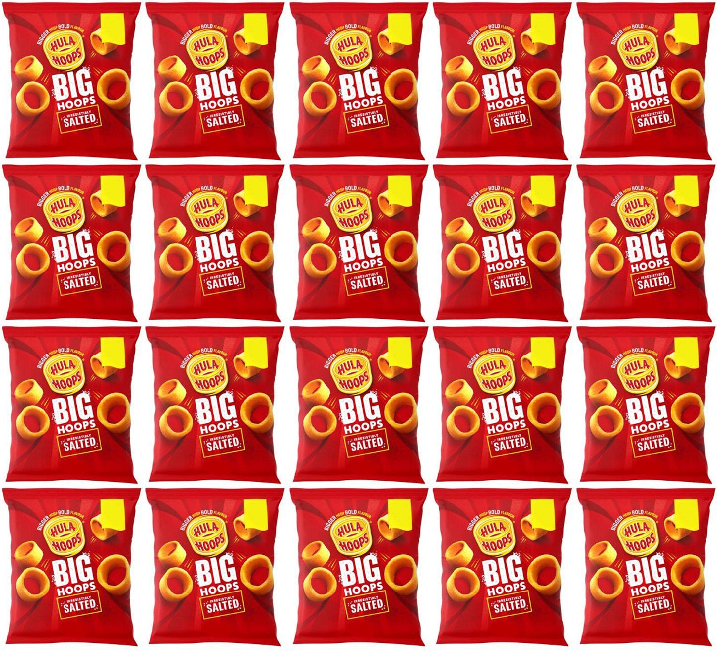 20 x Hula Hoops Big Hoops Salted Potato Rings 70G