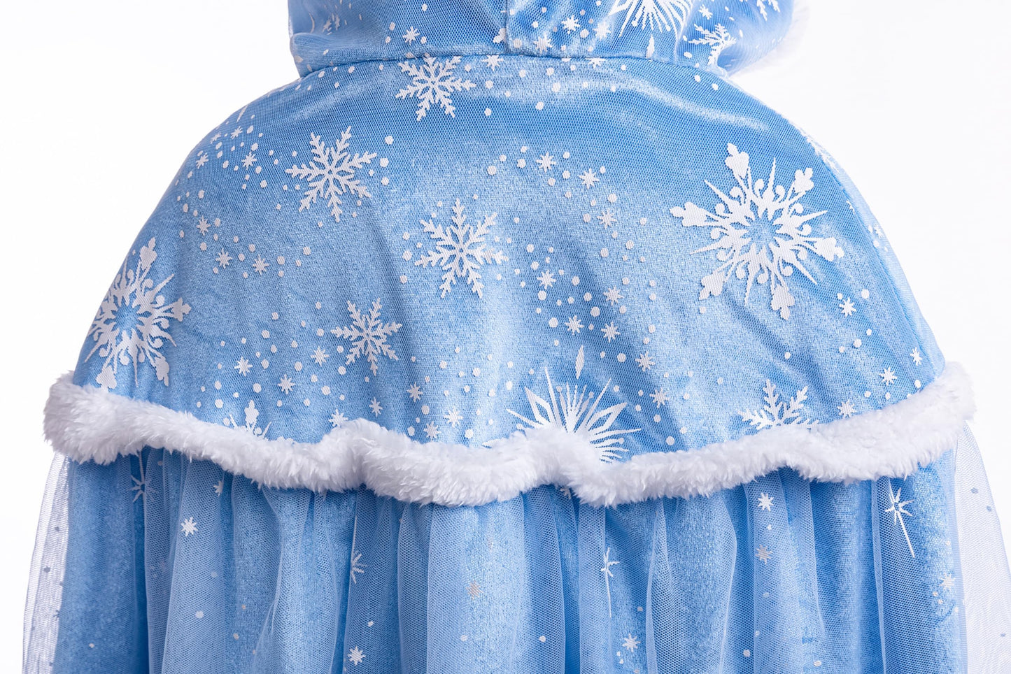 Hulaha Elsa Hooded Cape for Girls 8-10 | Velvet Princess Dress Up Cloak – Blue