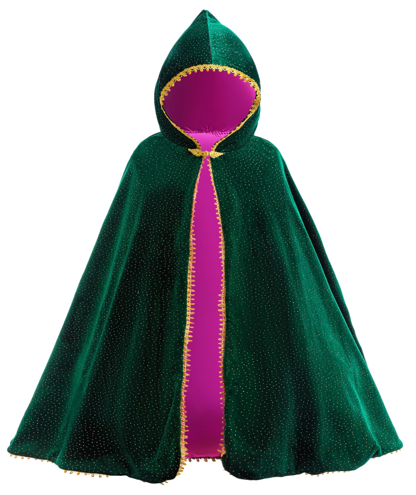 Hulaha Girls Velvet Hooded Cape - Anna Princess Costume for 5-7 Years