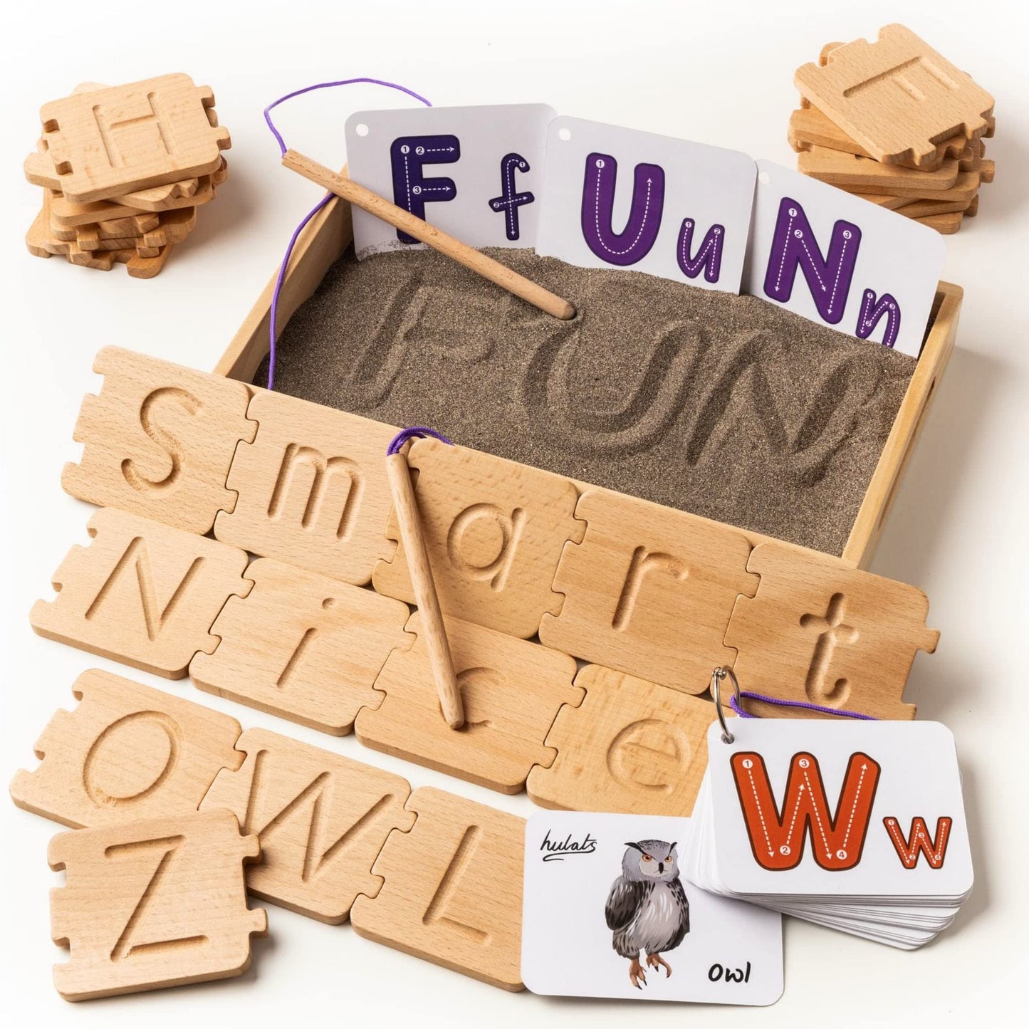 Hulats Montessori Letter Tracing Alphabet Toy – Learn to Write & Spell for Kids 3-5