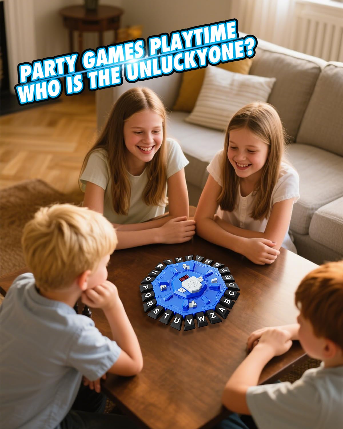Humzo Word Game | Family Word Game with Display Timer, 2 Modes, 24 Letters, 2-8 Players