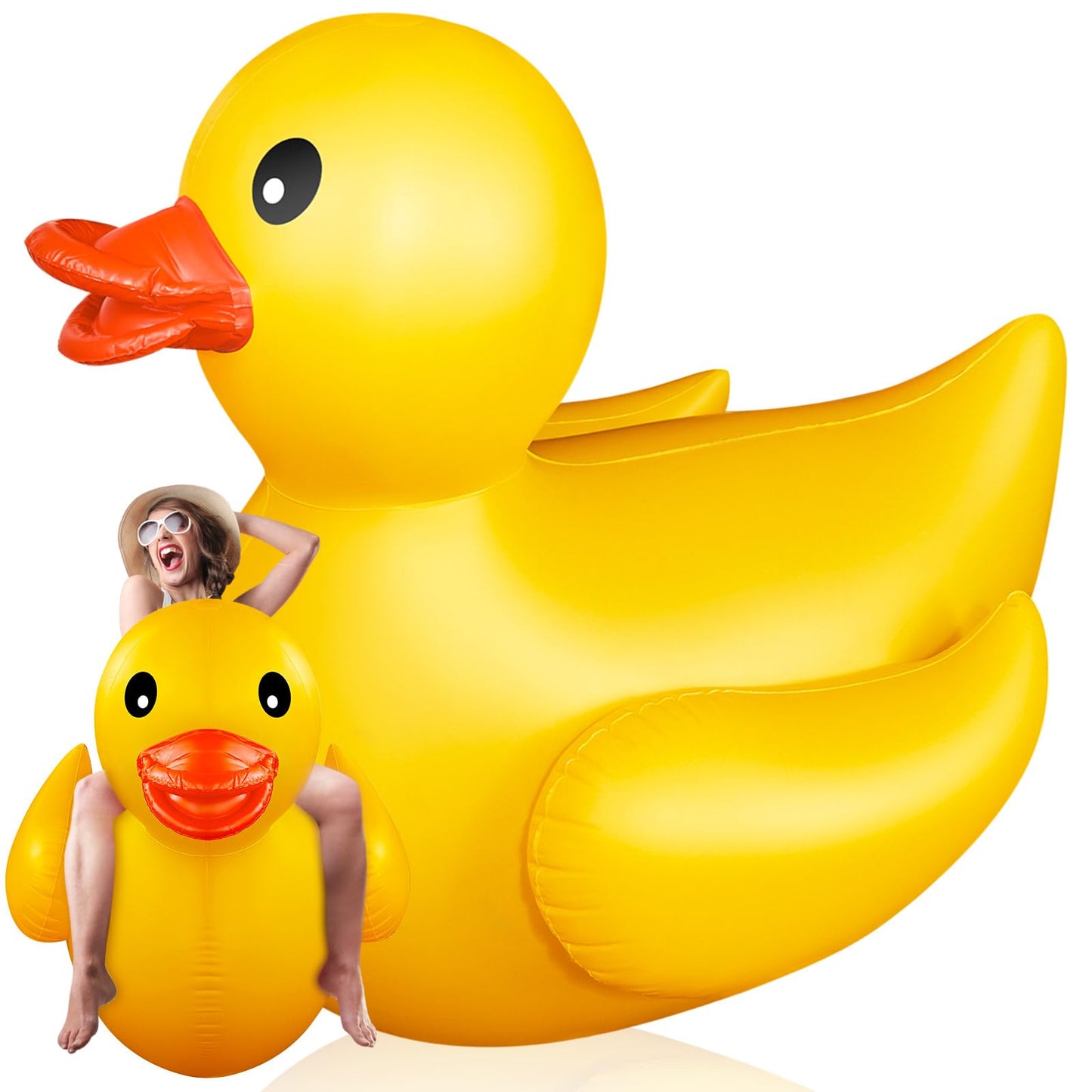 Hungdao 5ft Giant Inflatable Duck – Large Pool Float for Adults