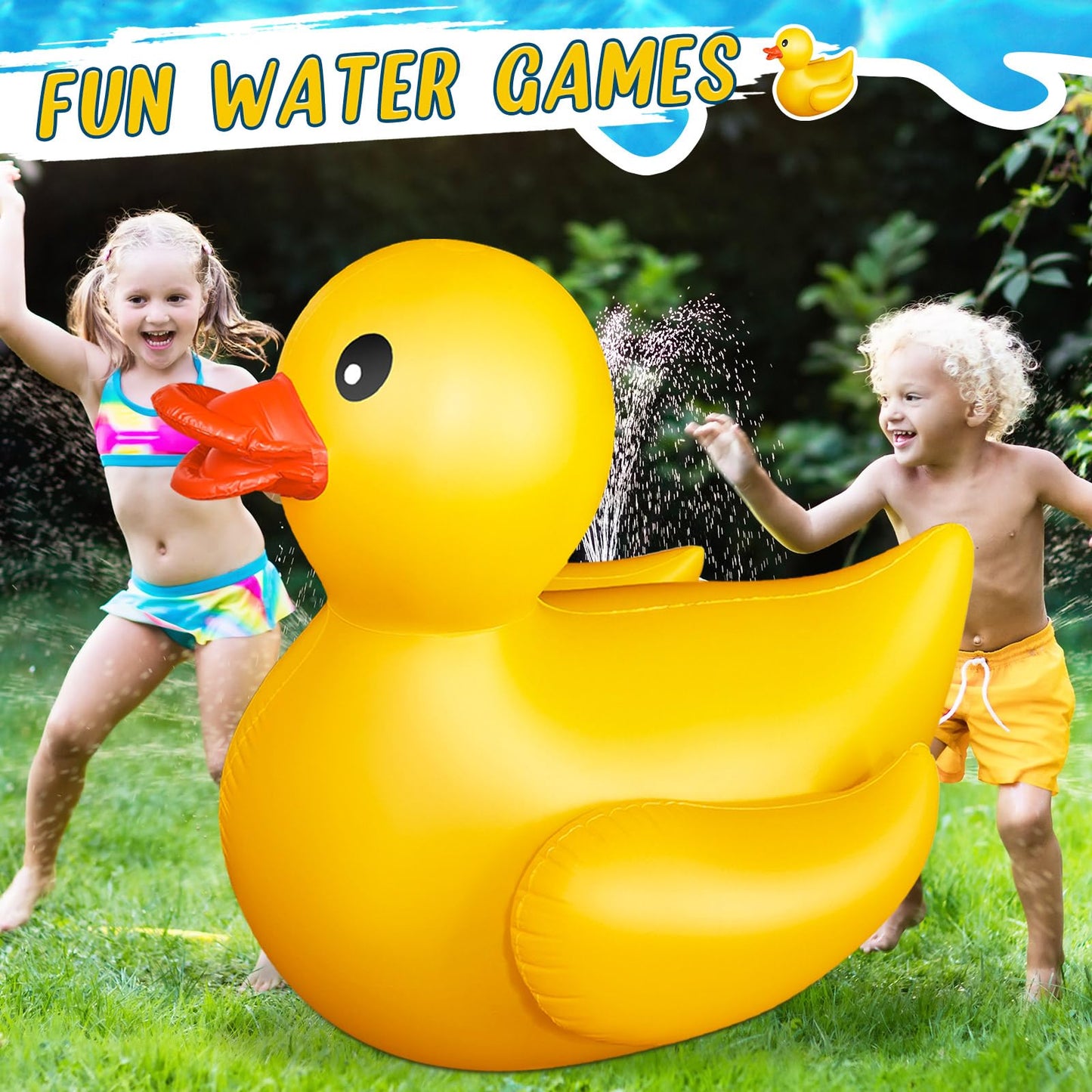 Hungdao 5ft Giant Inflatable Duck – Large Pool Float for Adults