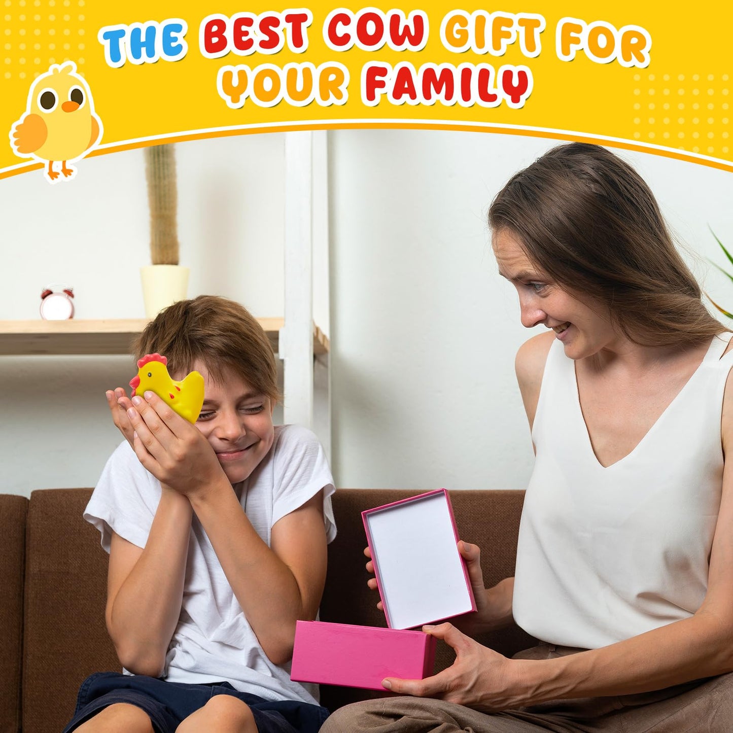 Hungdao 2 Pcs Chicken Stress Toys – Squeeze Balls for Stress Relief, Sensory Play, and Gift Ideas