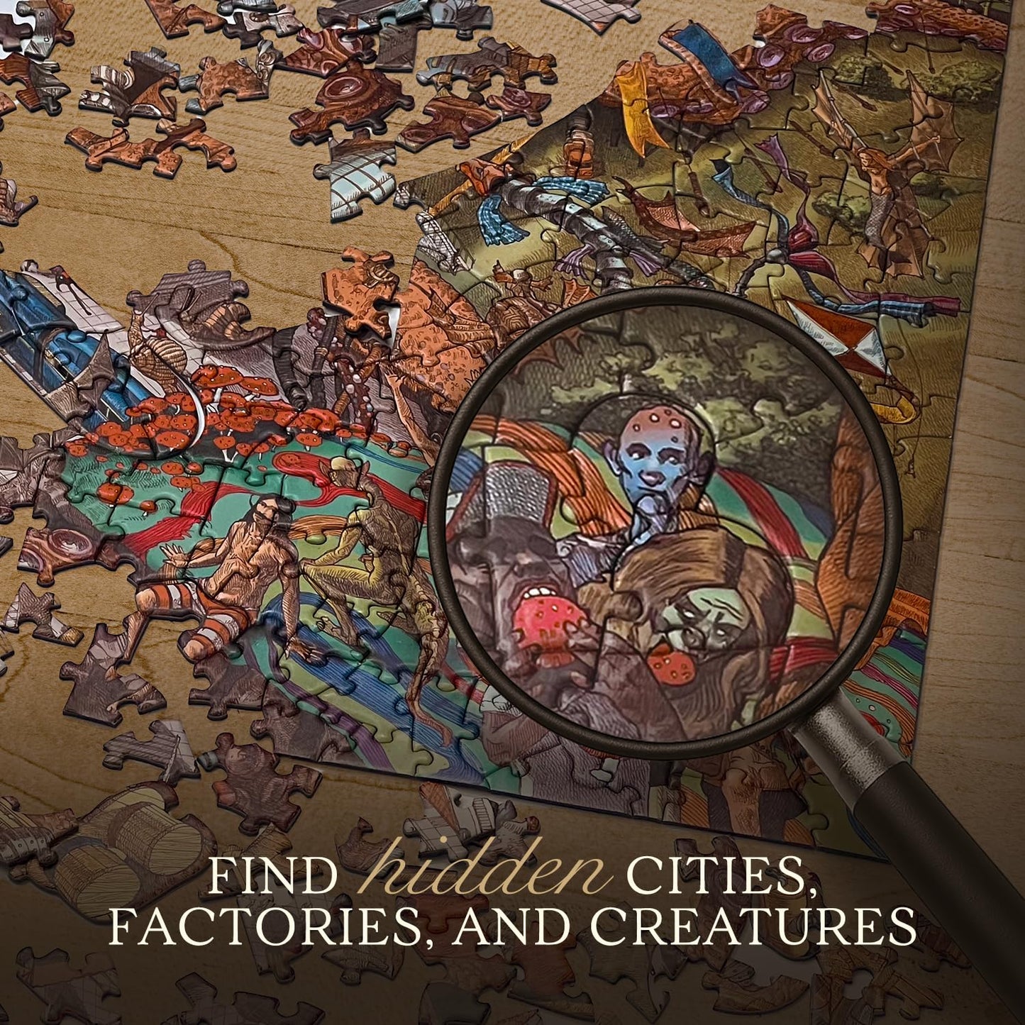 HUNGRY MINDS Octopolis 1000-Piece Jigsaw Puzzle – Challenging Octopus Theme for Adults