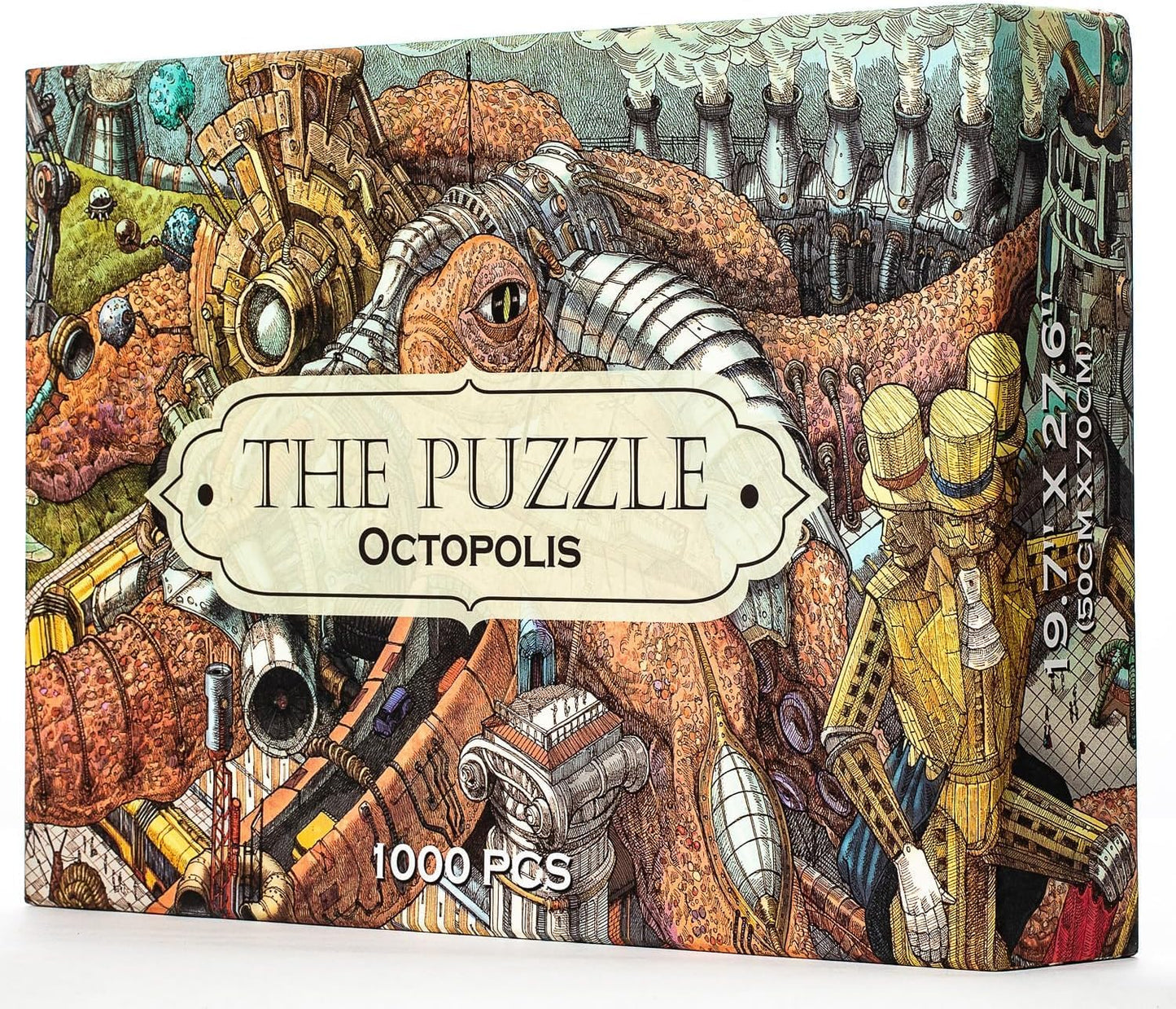 HUNGRY MINDS Octopolis 1000-Piece Jigsaw Puzzle – Challenging Octopus Theme for Adults