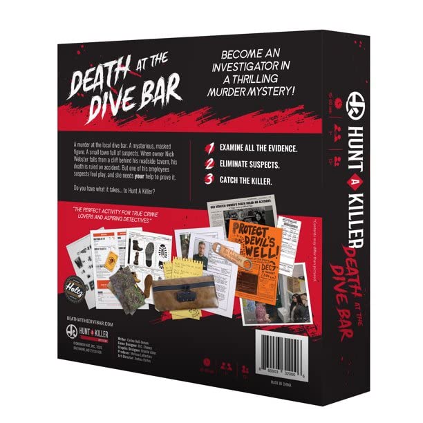 Hunt A Killer: Death at The Dive Bar — Immersive Murder Mystery Game for 1-5 Players (Ages 14+)