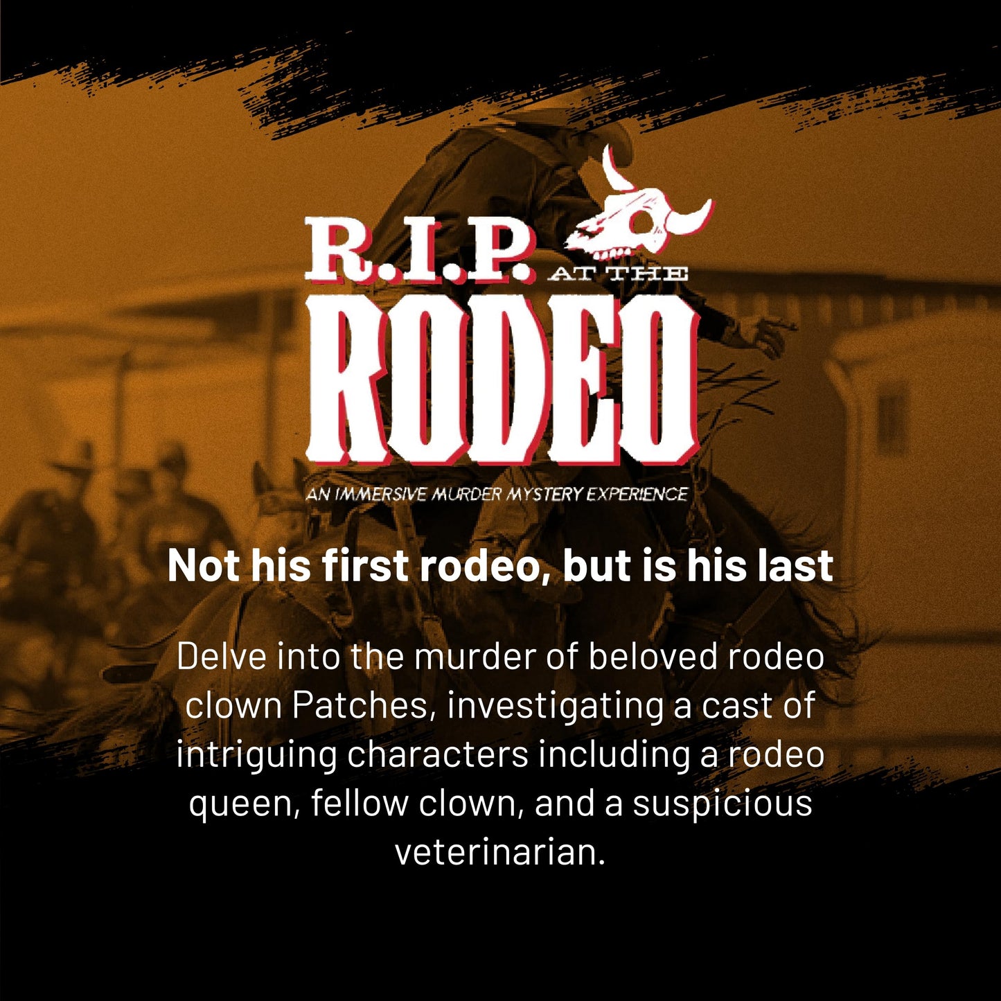Hunt A Killer: R.I.P at The Rodeo — Murder Mystery Box Game for Adults | 1+ Players