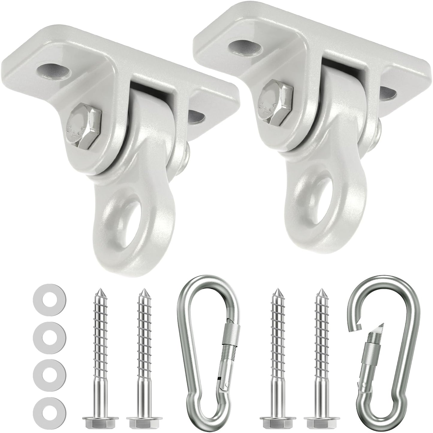 HUPBIPY Heavy Duty Porch Swing Hangers Kit (2 Pack) – Aluminum Alloy, 5000 Lbs Capacity