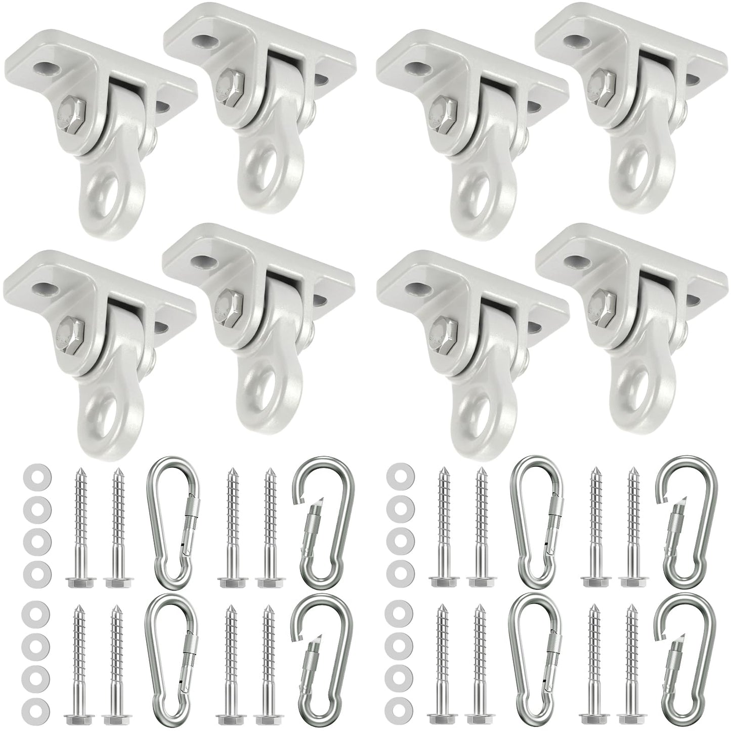 HUPBIPY Heavy Duty Porch Swing Hangers Kit (8 Pack) – Anti-Rust Aluminum