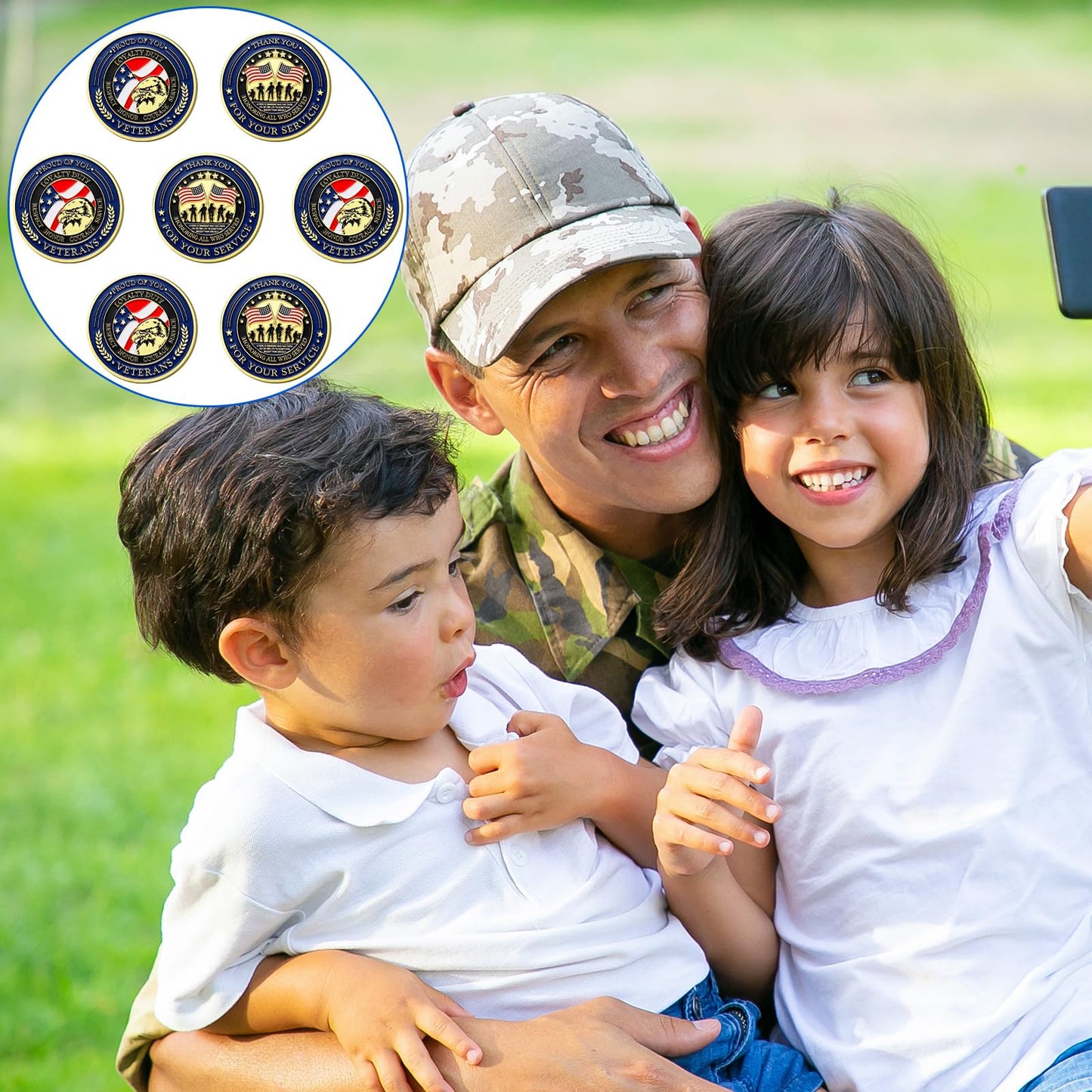 Huquary 20 Pcs Military Challenge Coins – Veteran Gifts & Thank You for Your Service