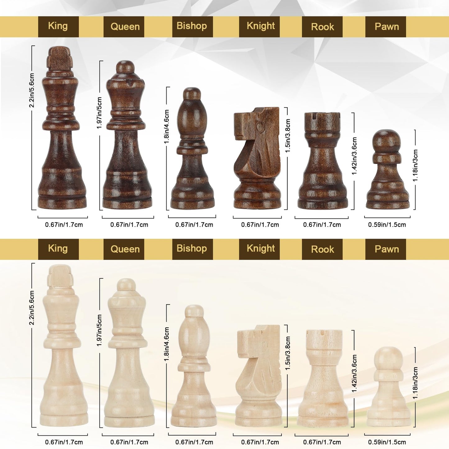 Hurdaos Magnetic Wooden Chess Set – Folding 12-Inch Board with Handmade Pieces