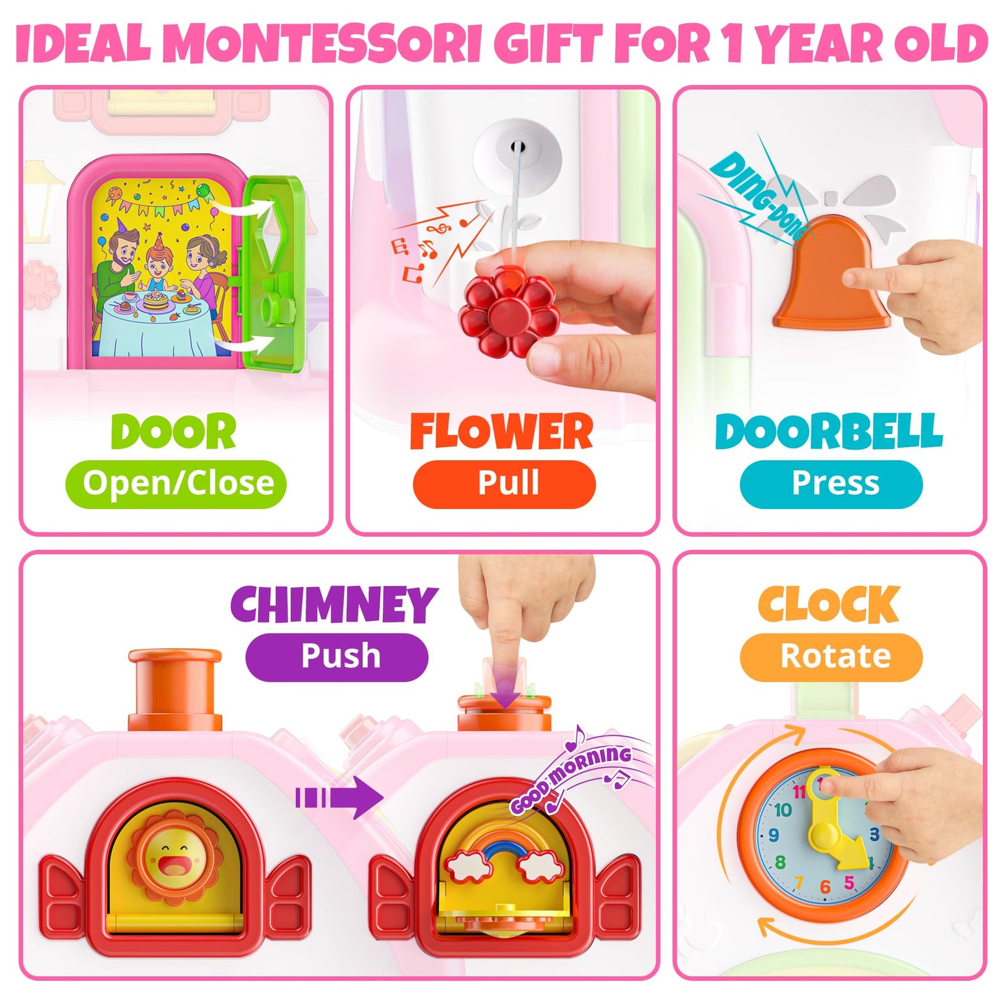 Hurdaos Montessori Toys for 1-Year-Olds — 12-18 Months Educational Toddler Toy Gift