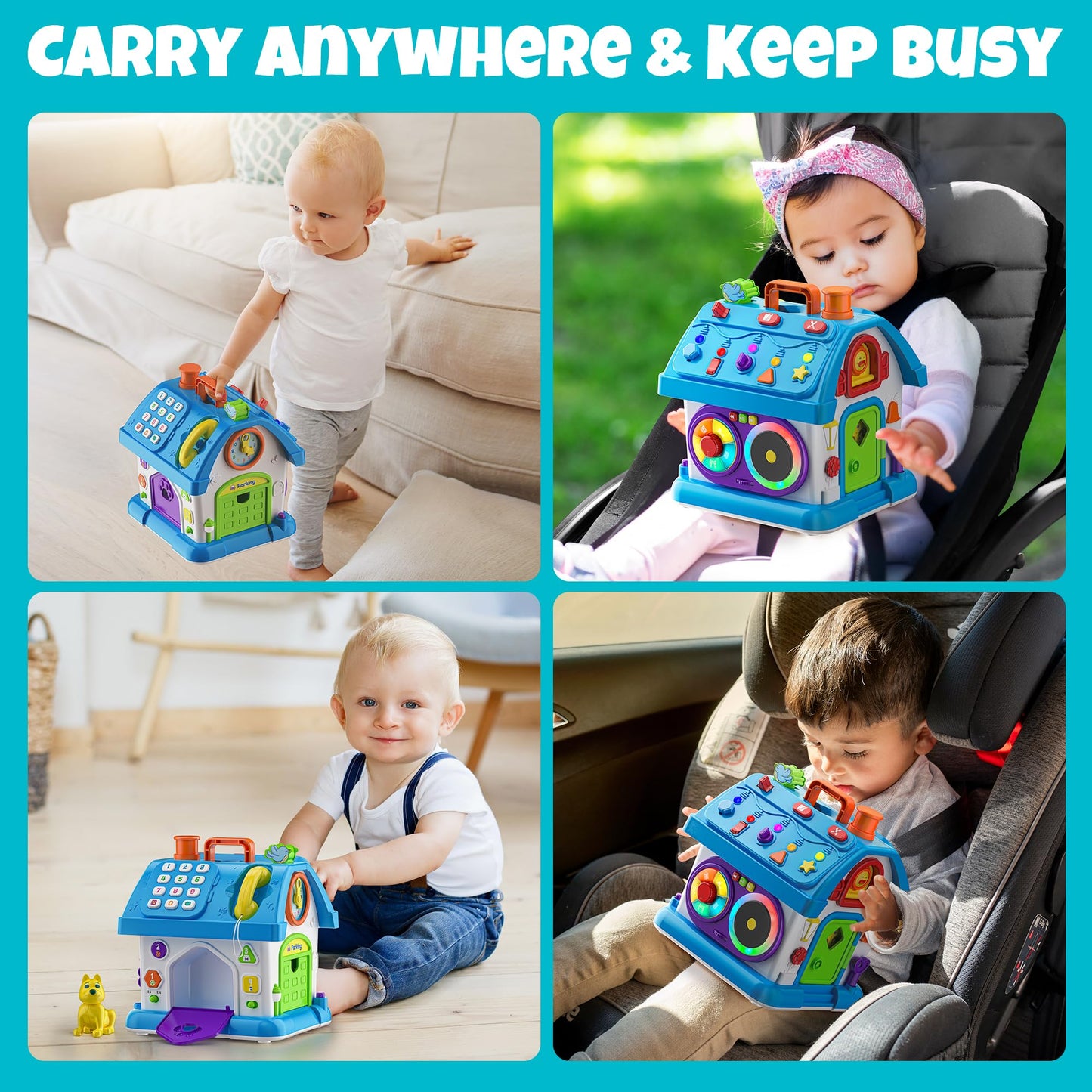 Hurdaos Montessori Toy House – Educational 24+ Functions for 12-18 Months