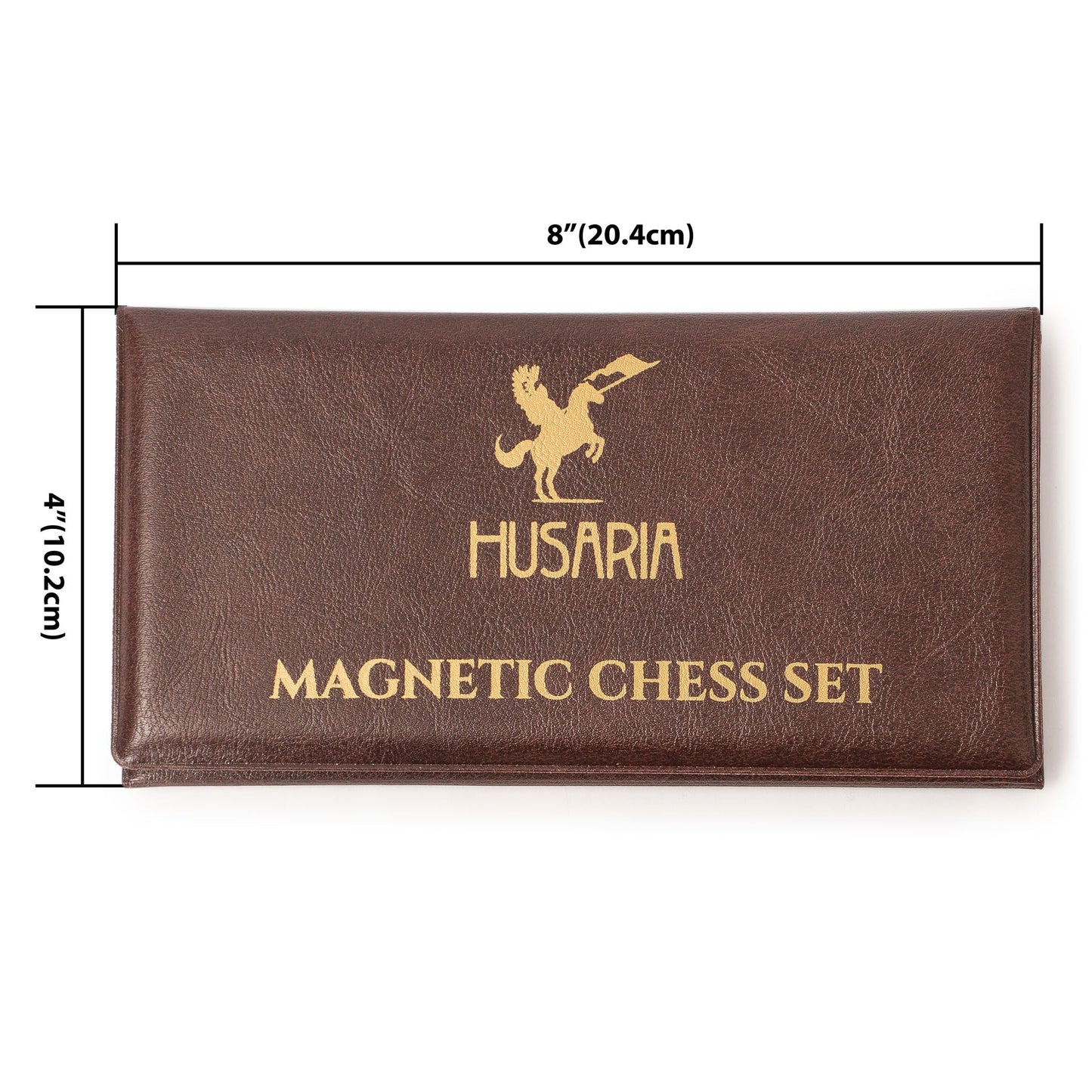 Husaria 8-Inch Magnetic Foldable Chess Wallet Set | Compact Travel Chess with Magnetic Pieces