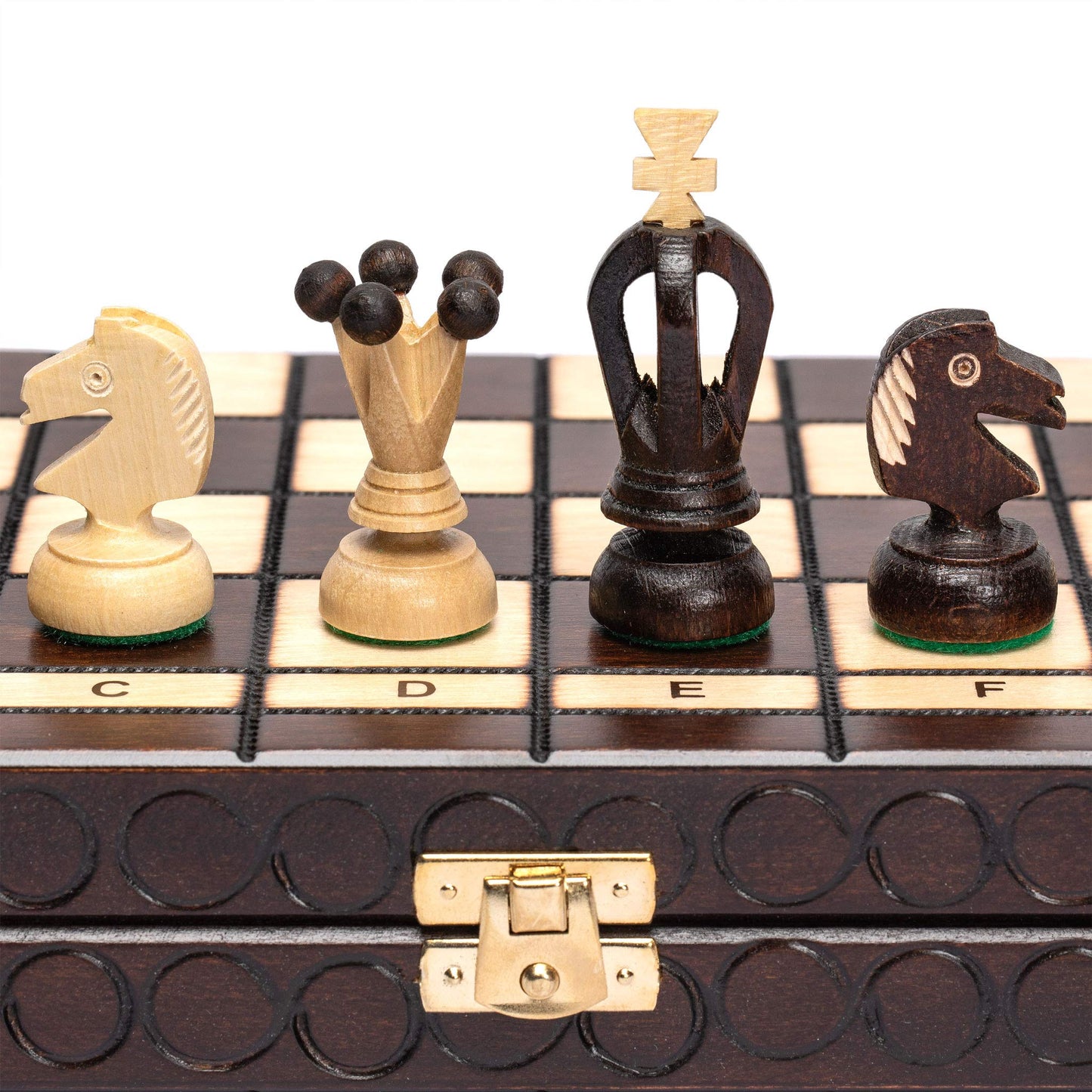 Husaria European International Chess Set – Handcrafted King's Classic, 13.8-Inch Board & Pieces